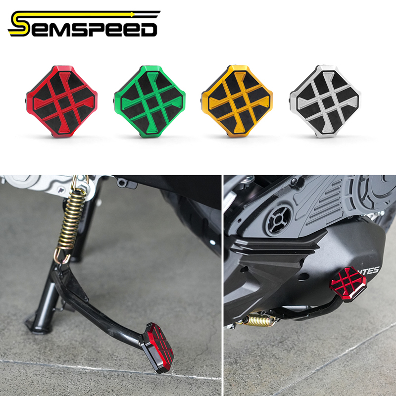 SEMSPEEDFor Zontes 150X รถจักรยานยนต์ CNC ขาตั้งเท้าแผ่นเสริมรองเท้า Kickstand ขยายแผ่น