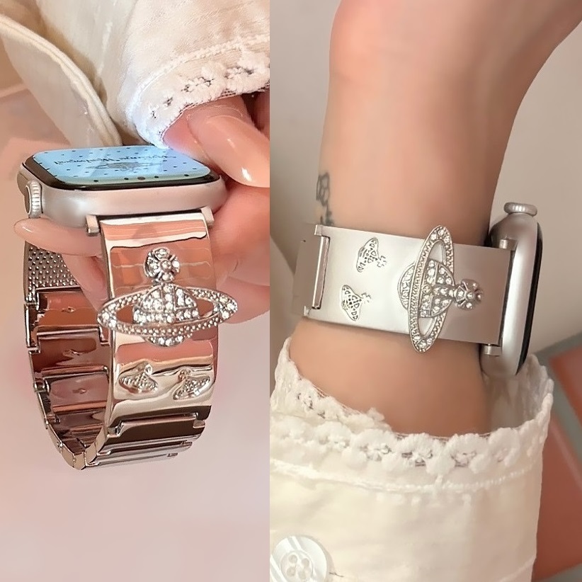 Diamond Saturn Strap For สาย Huawei Watch Fit 5 Strap For Huawei watch Fit 4 สาย Metal Huawei watch Fit 4 pro สาย Huawei watch Fit 3 Strap Bling Huawei Fit 5 Pro/ Huawei Fit4 Strap สาย Huawei band 11 pro Strap For Huawei Fit 4 สาย Huawei Watch Fit 2 Strap