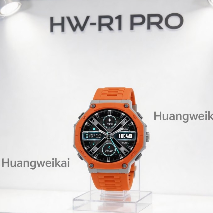 ล่าสุด 2026 GPS WATCH HW-R1 pro สมาร์ทนาฬิกาสําหรับชายว่ายน้ําดําน้ํา LED กลางแจ้ง AMOLED SmartWatch