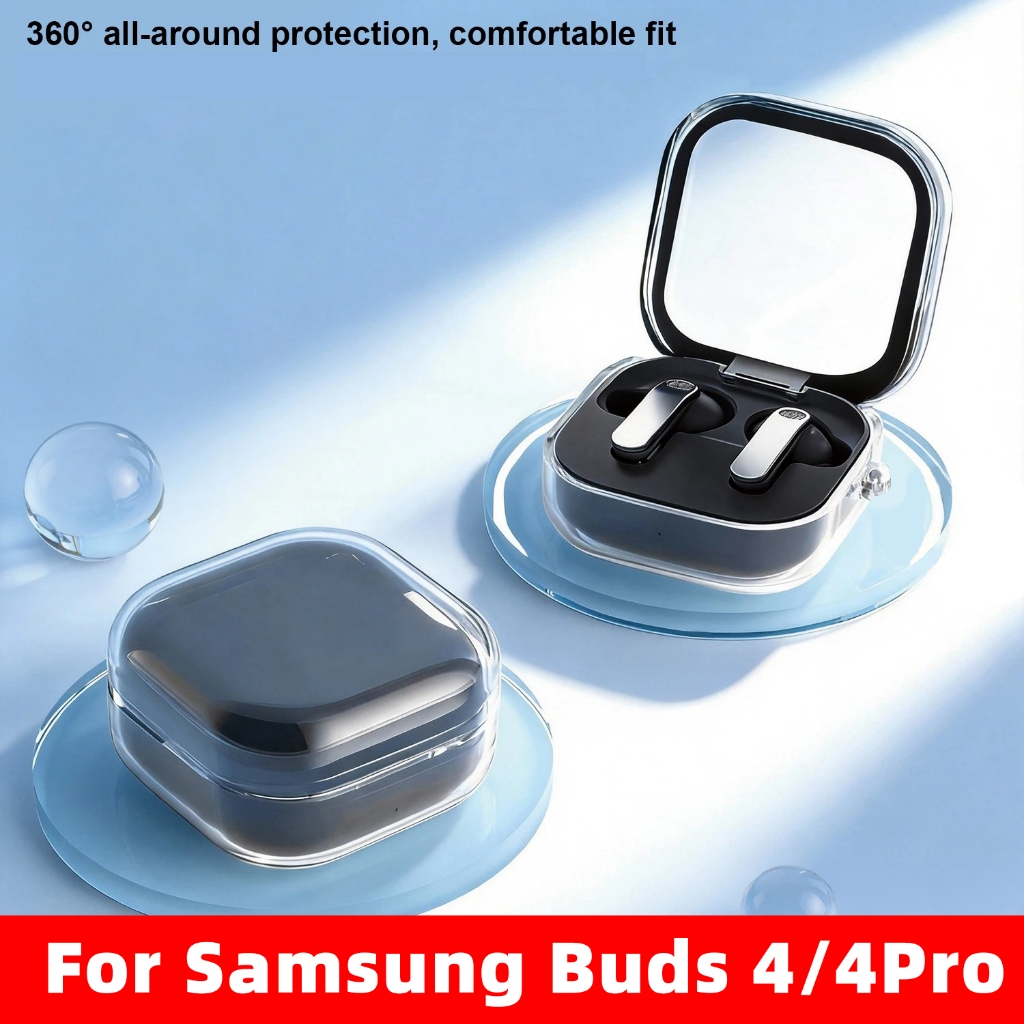 เคสหูฟังแบบใสสําหรับ Samsung Galaxy Buds 4 TPU Soft Shell ฝาครอบหูฟังแบบใสสําหรับ Galaxy Buds 4Pro ฝาครอบป้องกัน