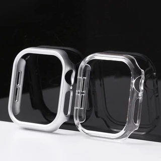 เคสขอบ PVC ครึ่งหุ้มสำหรับ Apple Watch 46mm 49mm 45mm 44mm 42mm 41mm 40mm Series 4-11 SE Ultra – เคสขอบบางเฉียบ ป้องกันรอยขีดข่วน