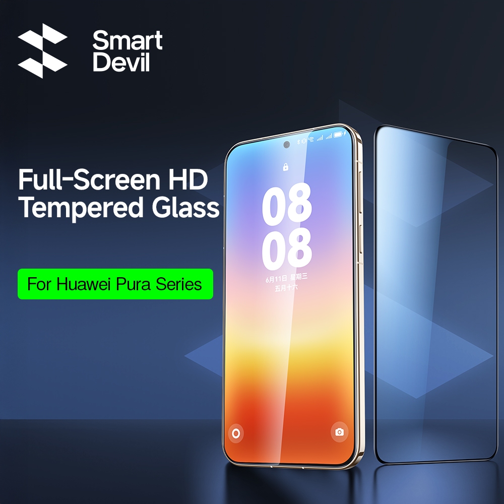 SmartDevil Full-หน้าจอHDกระจกนิรภัยสําหรับHuawei Pura 90 ProMax/90 Pro/80/70 Shatterproofไม่มีขอบชิปStrong Anti-Fingerprintหน้าจอเดิมรู้สึกBlue Light Protection