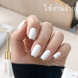 XEIJAYI 10ml ยาทาเล็บเจลสีขาวสไตล์ใหม่, ความมันวาวยาวนาน, เหมาะสําหรับทุกสีผิว