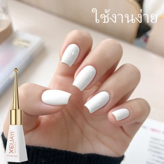 XEIJAYI 10ml ยาทาเล็บเจลสีขาวสไตล์ใหม่, ความมันวาวยาวนาน, เหมาะสําหรับทุกสีผิว