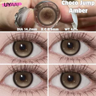 【 0.50 -4.00 】UYYAI x Freshlady คอนแทคเลนส์ตาโต Brown คอนแทคเลนส์ สีน้ำตาล ลูกตากว้าง คอนแทคเลนส์รายวัน 14.5มม.