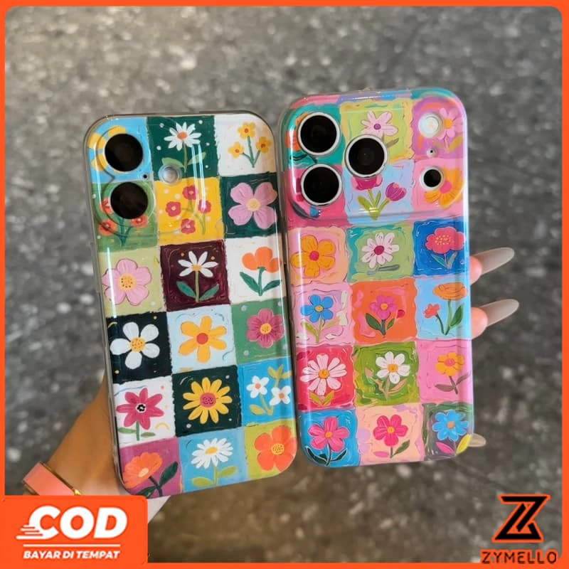 เหมาะสําหรับ OPPO A6S A6X A6 A5X A5 5G A5i A60 PRO A3 A3X A5 PRO A3 PRO A38 A79 A58 A18 A57 2022 A17 A95 เคสโทรศัพท์ TPU ขนาดเล็กที่สวยงามตารางดอกไม้
