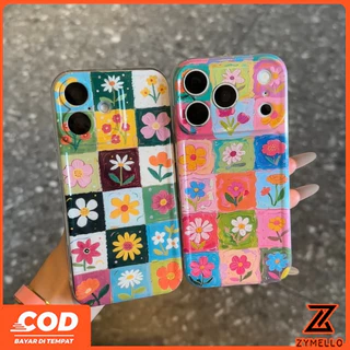 เหมาะสําหรับ OPPO A6S A6X A6 A5X A5 5G A5i A60 PRO A3 A3X A5 PRO A3 PRO A38 A79 A58 A18 A57 2022 A17 A95 เคสโทรศัพท์ TPU ขนาดเล็กที่สวยงามตารางดอกไม้