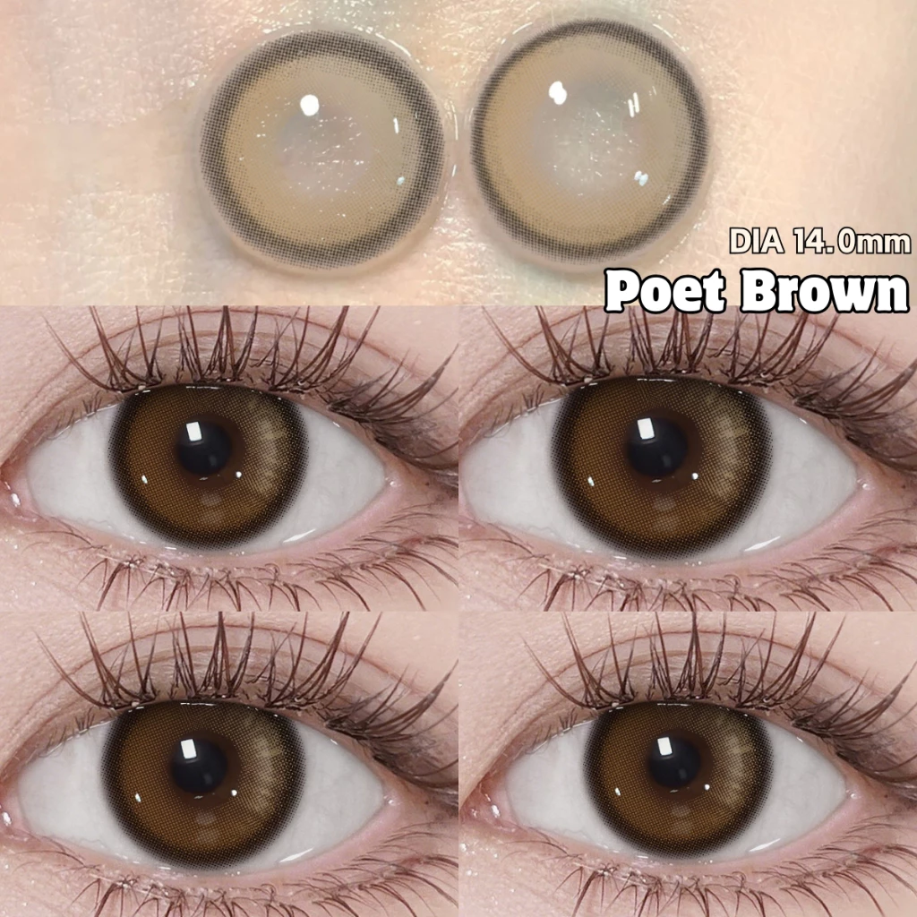 【 0.50 -4.00 】UYYAI x Freshlady คอนแทคเลนส์ตาโต Brown คอนแทคเลนส์ สีน้ำตาล ลูกตากว้าง คอนแทคเลนส์รายวัน 14.5มม.