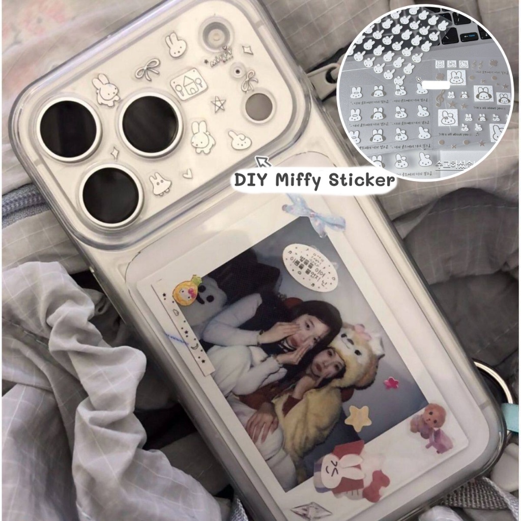 Ins Miffy สติ๊กเกอร์ DIY เคสโทรศัพท์สติกเกอร์แท็บเล็ตใช้ได้กับ 17pro 17PROMAX Base Film
