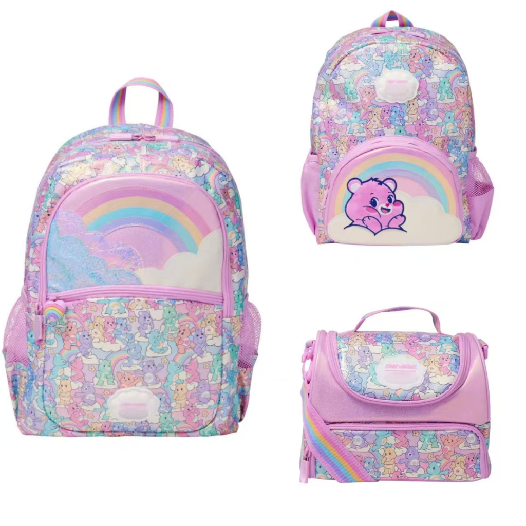 Australian Pink Playful Bear กระเป๋านักเรียนเด็กนักเรียนความจุขนาดใหญ่ชุดกระเป๋าพักผ่อนกลางแจ้ง Series