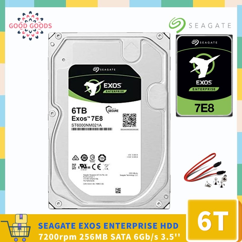 SEAGATE EXOS 7E8 6TB ST6000NM021A ENERPRISE 3.5 HDD 7200rpm 256MB SATA 6Gb/s Air