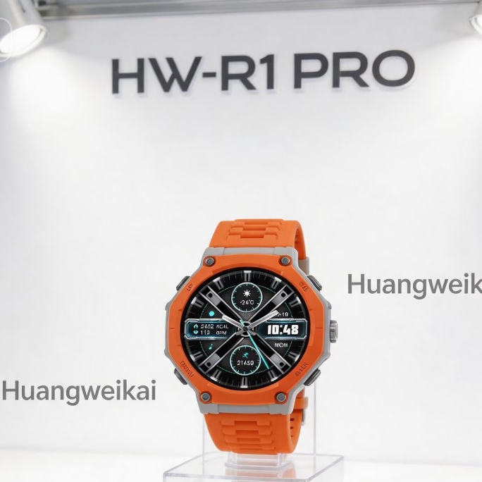 2026 นาฬิกา HW-R1 pro สมาร์ทนาฬิกาสําหรับชายว่ายน้ําดําน้ํา LED กลางแจ้ง AMOLED SmartWatch BT Call v