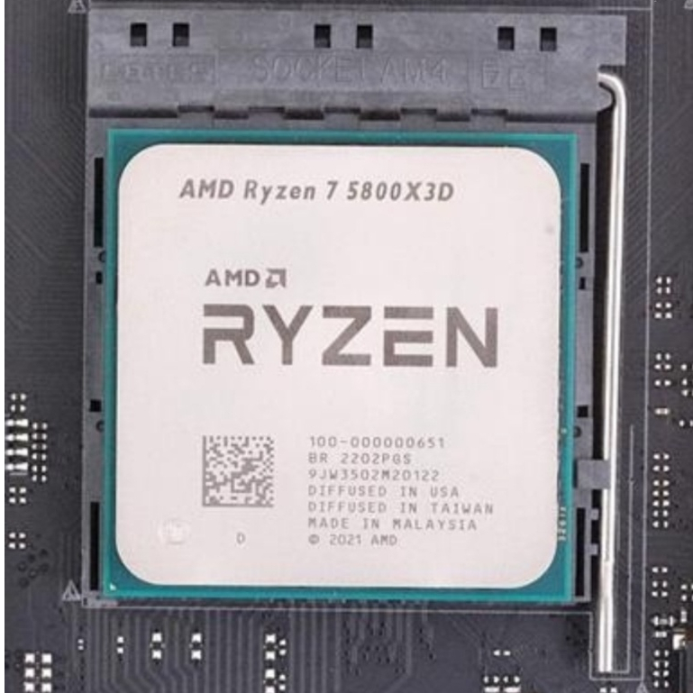 ยี่ห้อใหม่ Ryzen 7 5800X3D โปรเซสเซอร์ถาดชิป 3.4GHz ซ็อกเก็ต AM4 สําหรับ X570 B550 Gaming CPU
