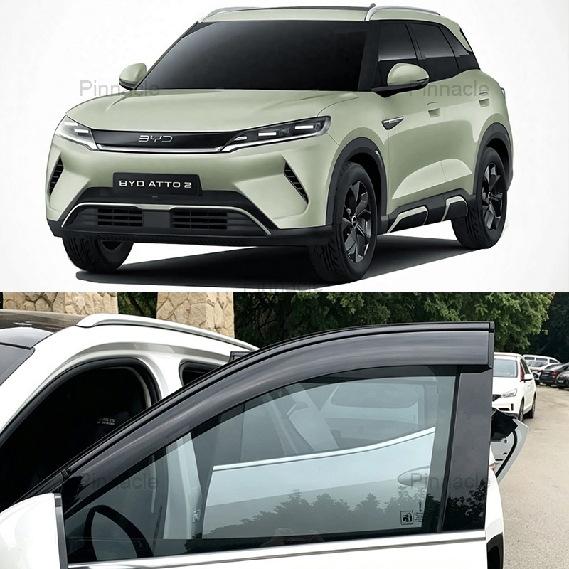【จัดส่งจากกรุงเทพ】กันสาด BYD ATTO 2 แบบมีคิ้ว รุ่นหนาพิเศษ ชุดแต่ง กันสาด คิ้วกันฝน กันสาดกระจก คิ้วกันสาด ของแต่งรถยนต