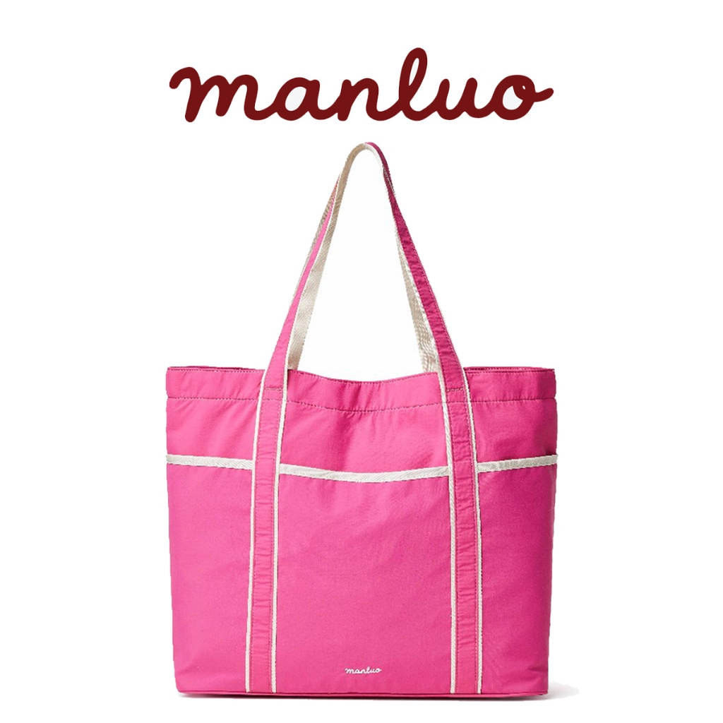 manluo กระเป๋าถือกันน้ำ ออกแบบมาพร้อมช่องเก็บของหลายช่อง ขนาดใหญ่มีความจุมาก