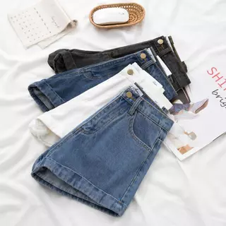 ส่งจากกรุงเทพฯ Solovely S-6XL พลัสไซส์ กางเกงขาสั้น ผู้หญิง สไตล์เกาหลี ลำลอง กางเกงยีนส์ขาสั้น
