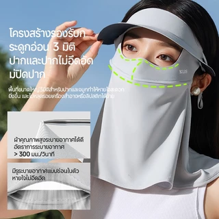 หมวกกันแดด กันUV 360 องศา ทรงปีกรอบ แก้มกว้าง ปรับระดับได้ ซับเหงื่อได้ ใส่สบาย ส่งไว