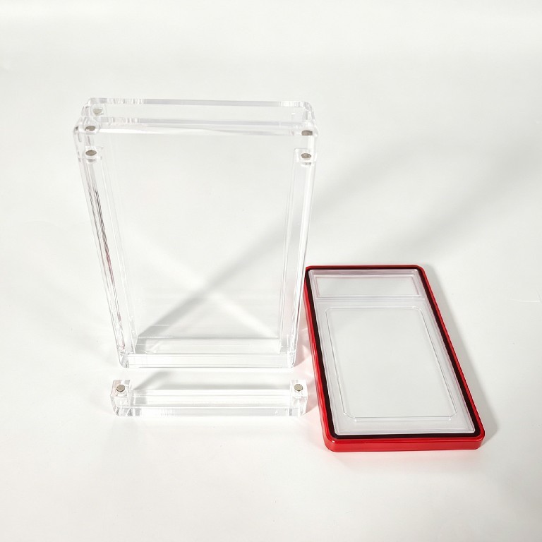 สําหรับ PSA สําหรับ CGC 35PT พร้อมอลูมิเนียมป้องกันกรณี Clear Graded การ์ด Slab Guard Acylic กรณีจอแสดงผลแม่เหล็ก Protector