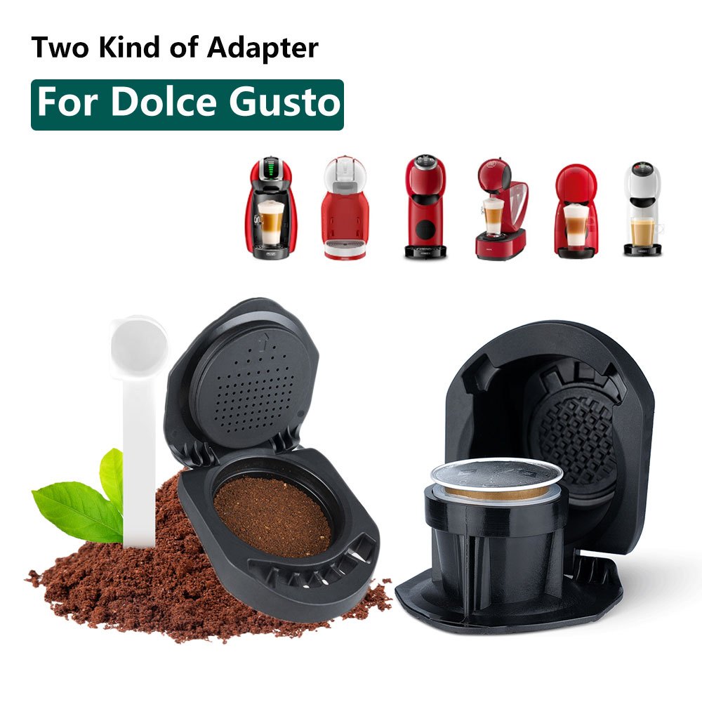 อะแดปเตอร์แคปซูลแบบใช้ซ้ําได้สําหรับ Dolce Gusto แคปซูลกาแฟรีฟิลแปลง Fit Genio S Piccolo XS เครื่องช