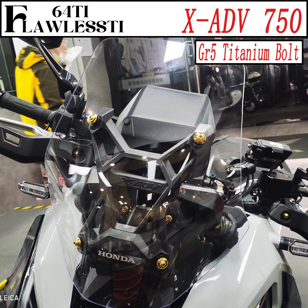 FLAWLESSTI Honda X-ADV 750 2017-2025 น๊อตไททาเนียม เกรด5 น็อตแคร้งเครื่อง น็อตอุดน้ำมันเครื่อง น๊อตชิวหน้า อุดกระจก น็อต