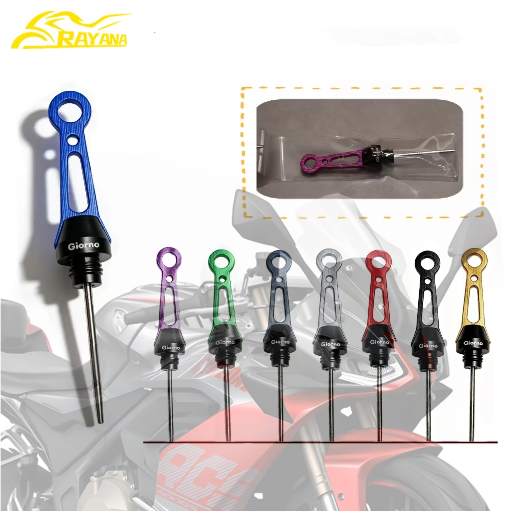 Universal CNC อลูมิเนียมรถจักรยานยนต์น้ํามัน Dipstick เครื่องยนต์มอเตอร์ตรวจสอบเครื่องมือสําหรับ Honda Giorno สกู๊ตเตอร์