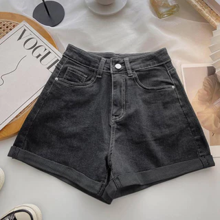 Solovely S-6XL กพลัสไซส์ ผู้หญิง สไตล์เกาหลี เอวสูง ลำลอง กางเกงยีนส์ขาสั้น