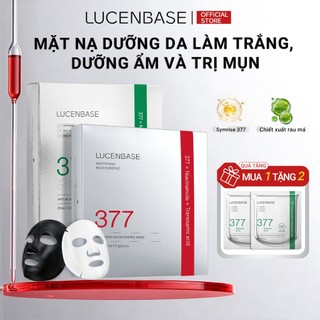 [1 hộp 10 miếng] Mặt nạ chăm sóc da làm sáng da LUCENBASE 377 Nuôi dưỡng và dưỡng ẩm 25ml / miếng