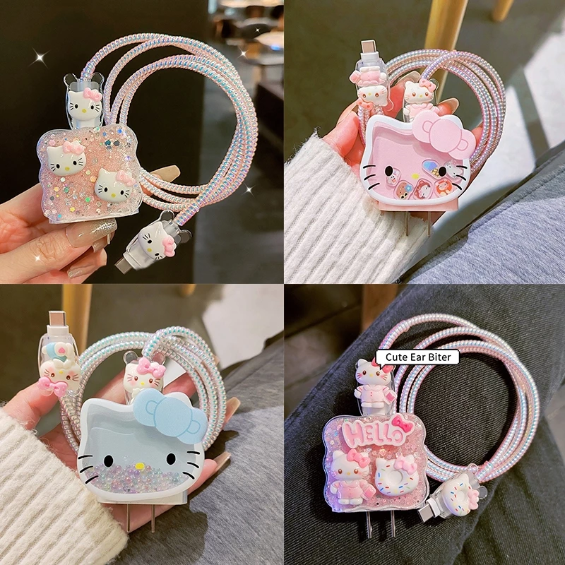 WBTH น่ารัก Charger Data Cable Case สําหรับ 20W Charger Case Protection Cover Winding Kit Anti-break ป้องกัน Vary