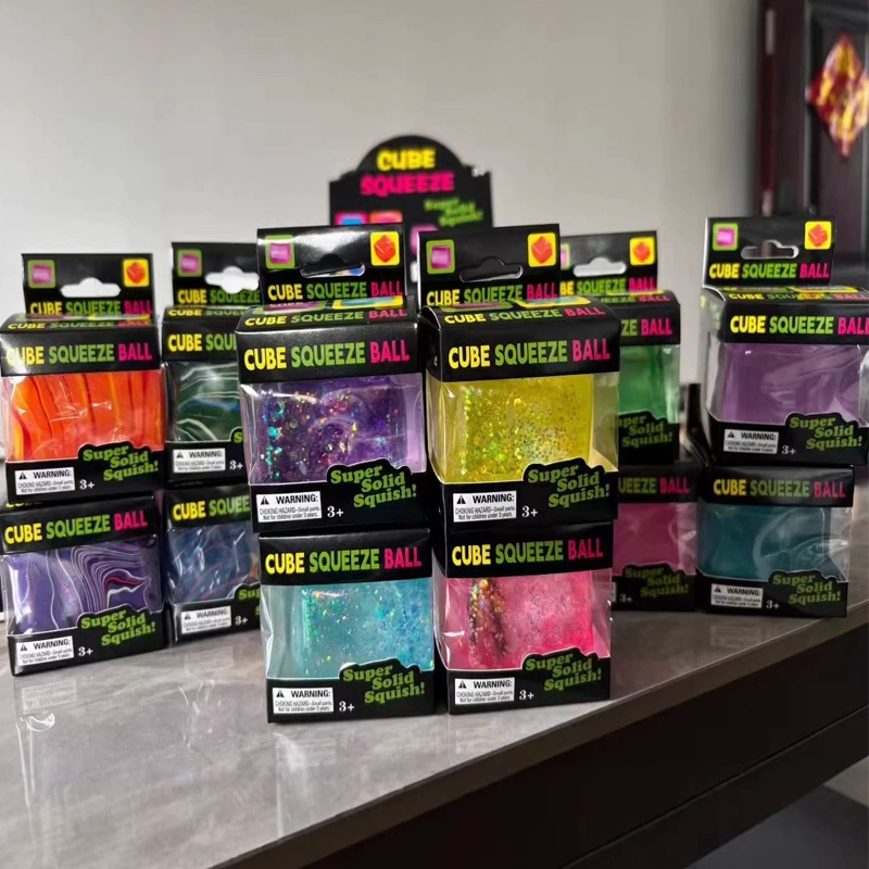 Needoh Glitter Maltose Ripple Ice Cube ช้า Rebound Squeeze Ball Anti Stress Fidget Sensory Squishy ของเล่น