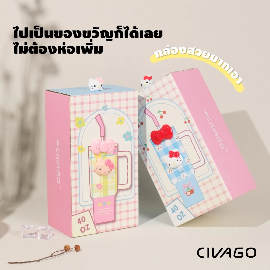 CIVAGO（40oz/1200ml）แก้วสแตนเลสเกรดอาหารแบบเก็บความเย็น มีหูหิ้วและหลอด ความจุใหญ่ สำหรับกาแฟเย็น ขวดน้ำ แก้วน้ำแฟชั่น ของขวัญผู้หญิง thumbnail 3