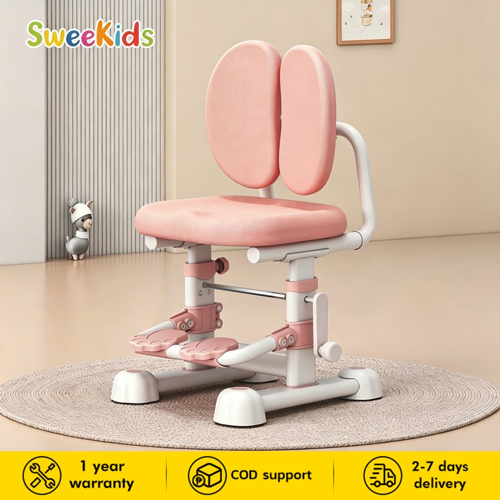 SWEEKIDS S230 เก้าอี้หมุนตามหลักสรีรศาสตร์สำหรับเด็ก - เก้าอี้นั่งเรียนวัยรุ่น ที่นั่งปรับระดับได้ รองรับสรีระ เหมาะสำหรับเด็กอายุ 3-15 ปี