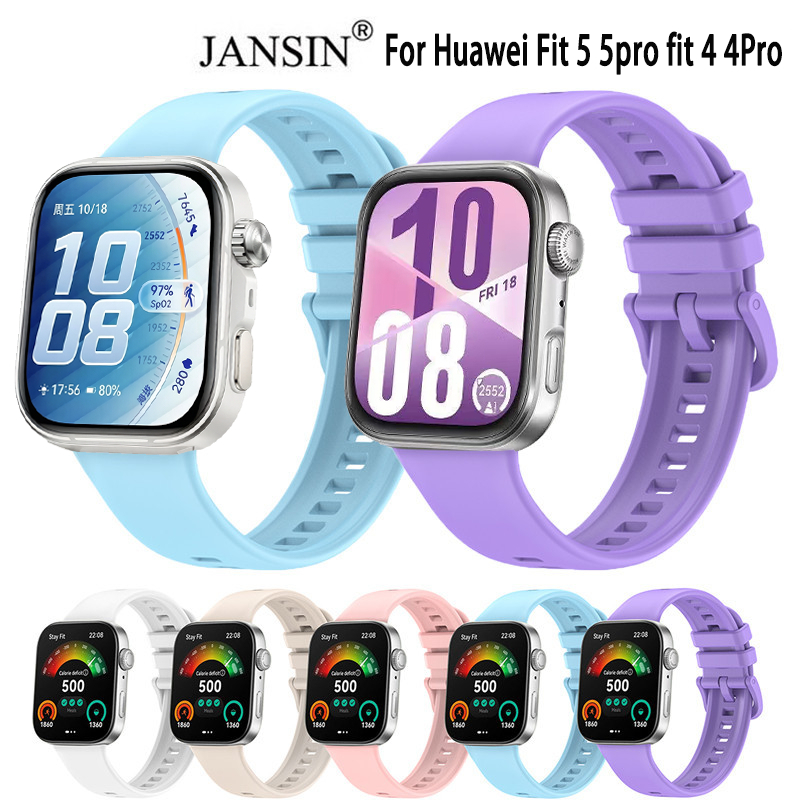 สาย สำหรับ Huawei Watch Fit 5 pro 5 fit 4 สายนาฬิกา สีพื้น สำหรับ Huawei Fit 4Pro อุปกรณ์สวมใส่