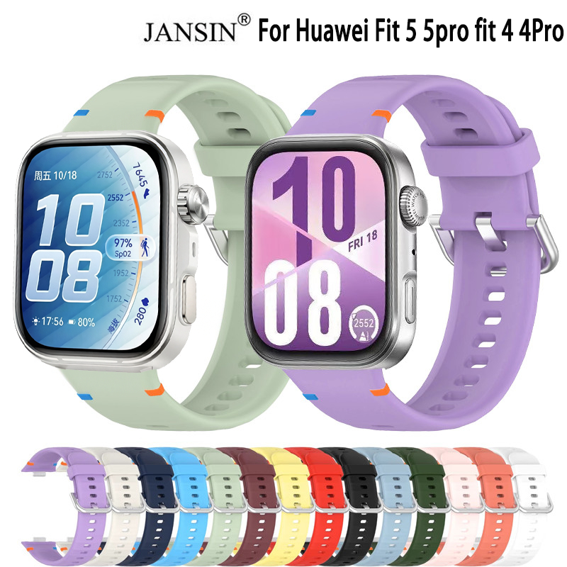 สายซิลิโคนแบบสปอร์ต สําหรับ Huawei watch Fit 5 5 Pro เปลี่ยนสายรัดข้อมือสร้อยข้อมือ สําหรับ Huawei watch Fit 4Pro fit 4 สาย