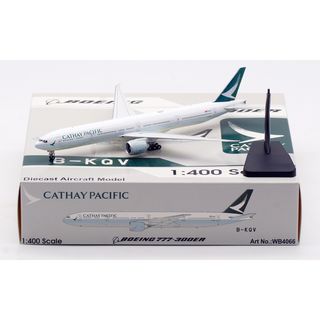 WB4066 โลหะผสมสะสมเครื่องบินของขวัญการบิน 1:400 Cathay Pacific Boeing 777-300ER เครื่องบินDiecast Je