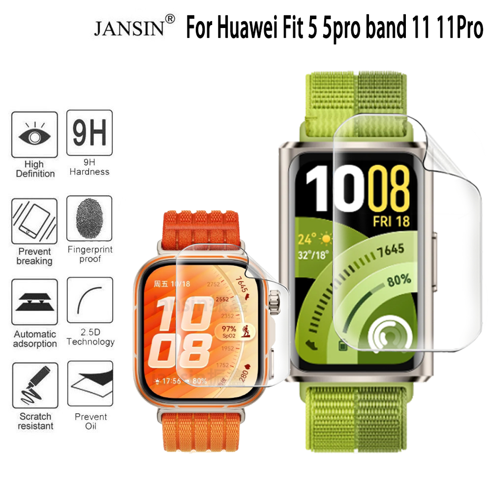 ฟิล์ม สำหรับ Huawei watch fit 5 5Pro band 11 11Pro ฟิล์มกันรอย ฟิล์ม ฟิล์ม TPU สำหรับ Fit 4 pro อุปกรณ์สวมใส่ สมาร์ทวอทช์