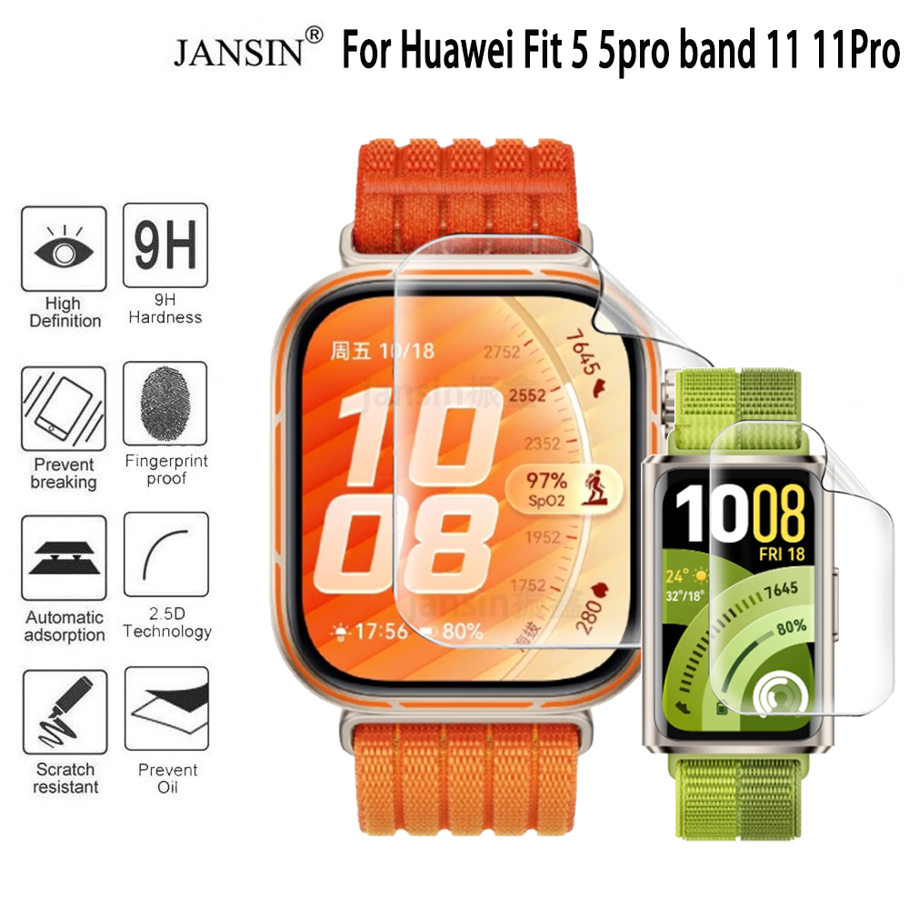 ฟิล์ม สำหรับ Huawei watch fit 5 5Pro band 11 11Pro Watch Fit 4 Pro fit 3 ฟิล์มกันรอย ฟิล์ม ฟิล์ม TPU สำหรับ fit 5 5 pro 4 อุปกรณ์สวมใส่ สมาร์ทวอทช์