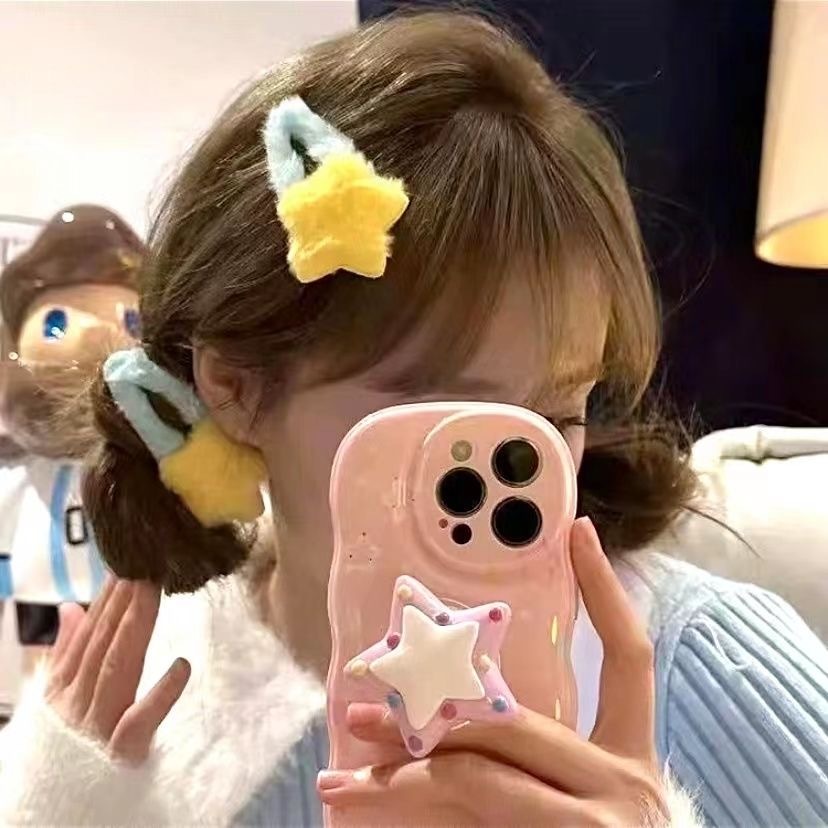 กิ๊บติดผมดาวฟูสีสันสดใสเวอร์ชั่นเกาหลีหวานและน่ารักกิ๊บติดผมหน้าม้าด้านข้าง