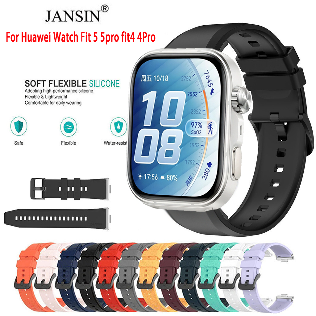 สายนาฬิกา ซิลิโคน สำหรับ Huawei Watch Fit 5Pro fit 5 fit 4 4Pro fit 3