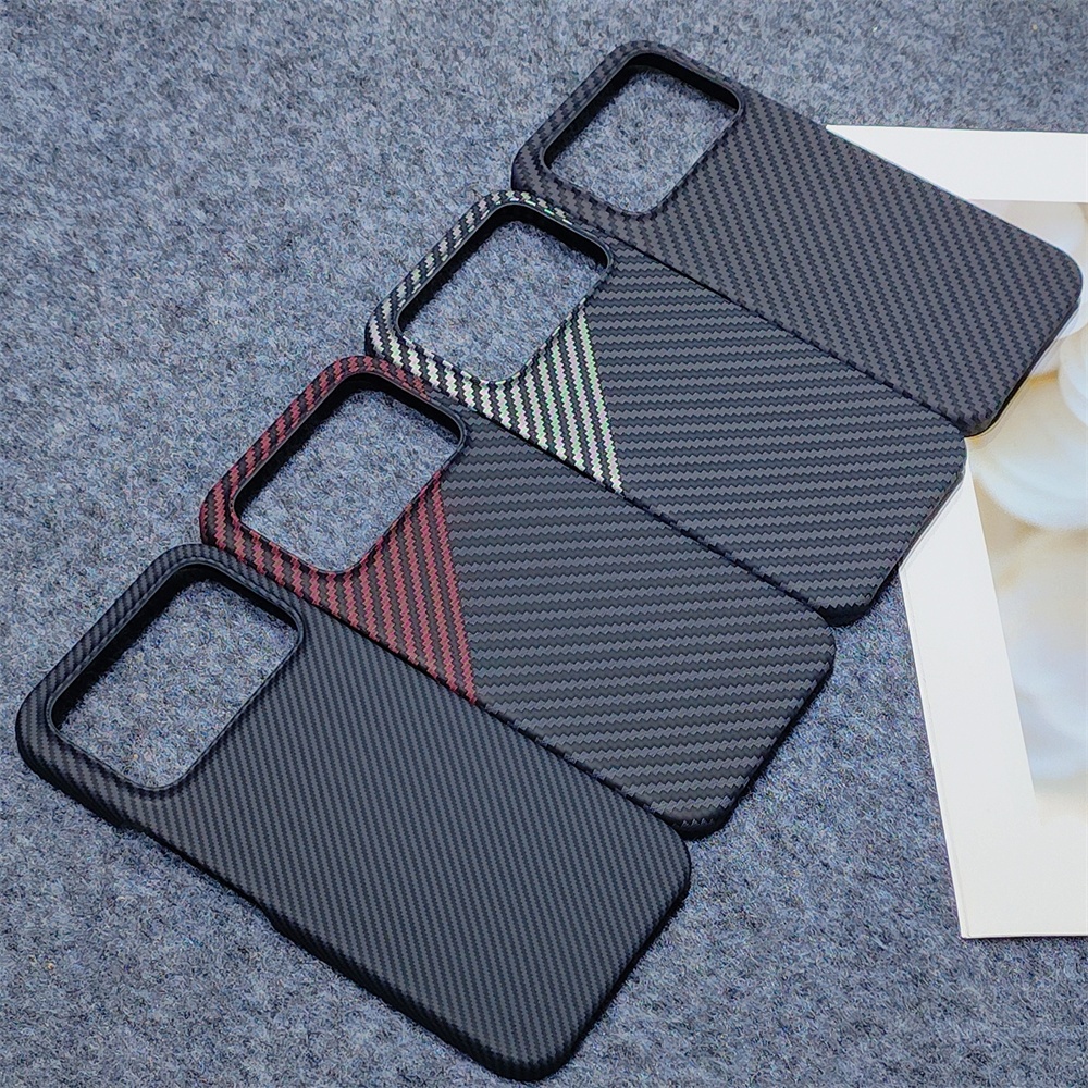 YIWEI Ultra Thin Plastic Carbon Fiber Pattern Phone Case For Redmi K90 Pro Max POCO F8 Pro F8Ultra Protection Hard Back Cover