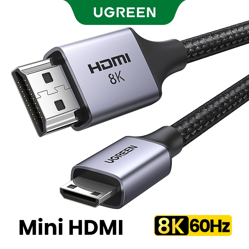 Ugreen สายเคเบิล HDMI 2.1 8K 60Hz Mini HDMI เป็น HDMI ตัวผู้ เป็นตัวผู้ รองรับ HDR HDCP 2.3 3D Dolby