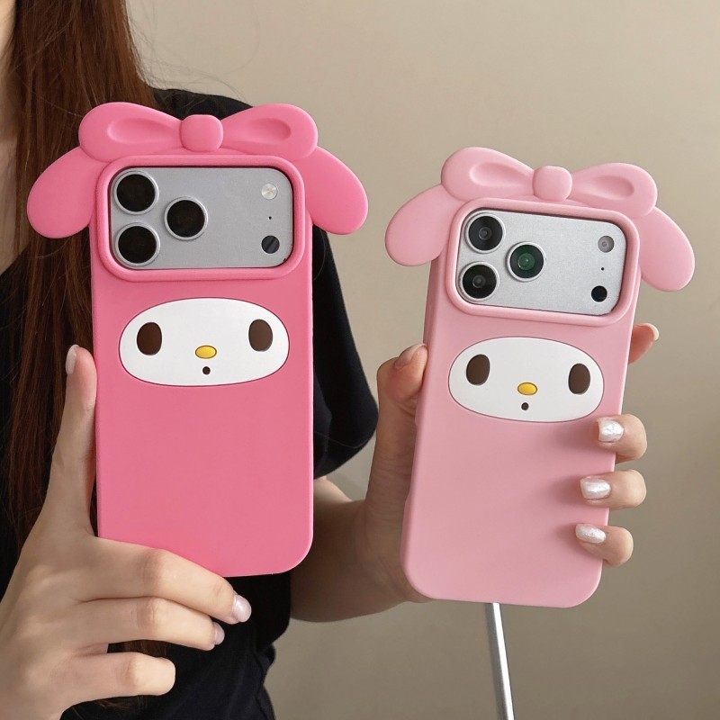 Sanrio Melody เคสโทรศัพท์สําหรับ iPhone 17 16 15 14 13 12 Pro Max ฝาครอบซิลิโคนอ่อนนุ่มการ์ตูน