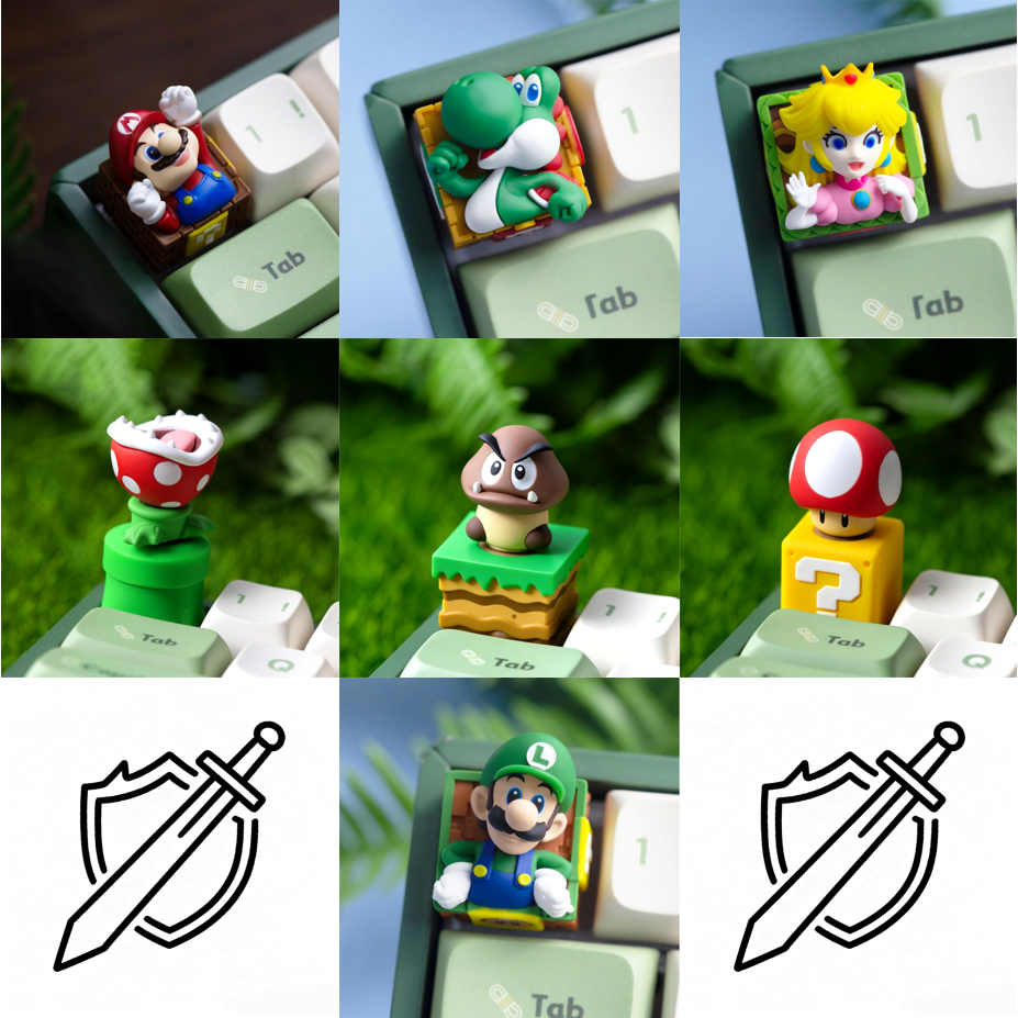 ปุ่มกดคีย์บอร์ดสร้างสรรค์ส่วนบุคคล Super Mario Artisan Keycap