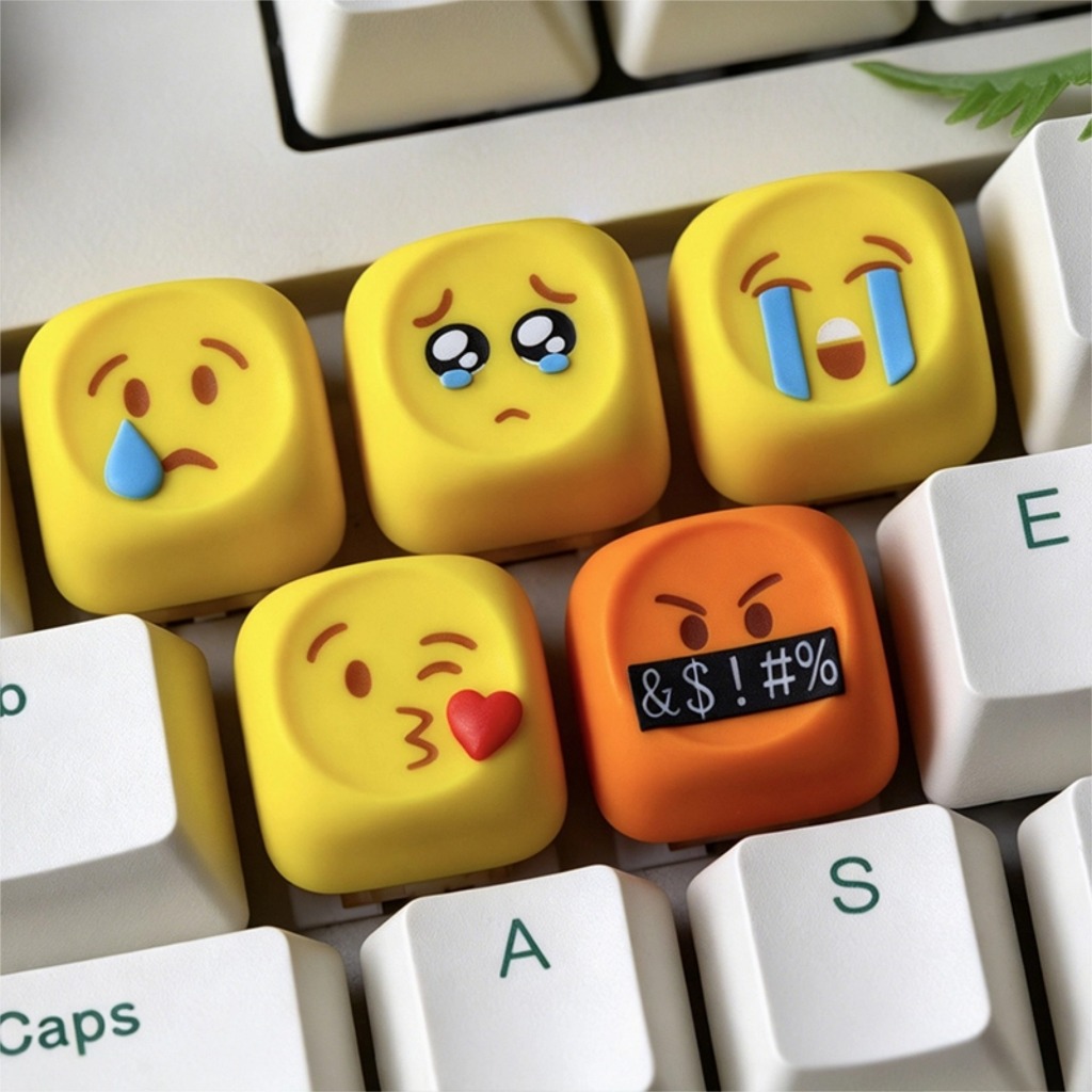 Emoji คีย์แคปอาร์ติซาน แบบเดี่ยว ปรับแต่งส่วนตัว ดีไซน์สร้างสรรค์ สำหรับแป้นพิมพ์