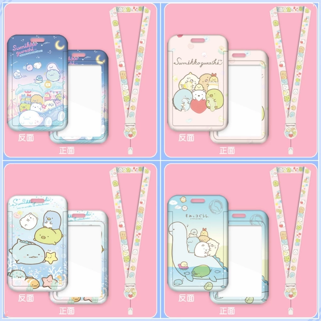 Sumikkogurashi ที่ใส่บัตรรถบัสแบบยืดหดได้ ที่ใส่บัตรป้าย ป้ายชื่อ ที่ใส่บัตรประจําตัว#FT99