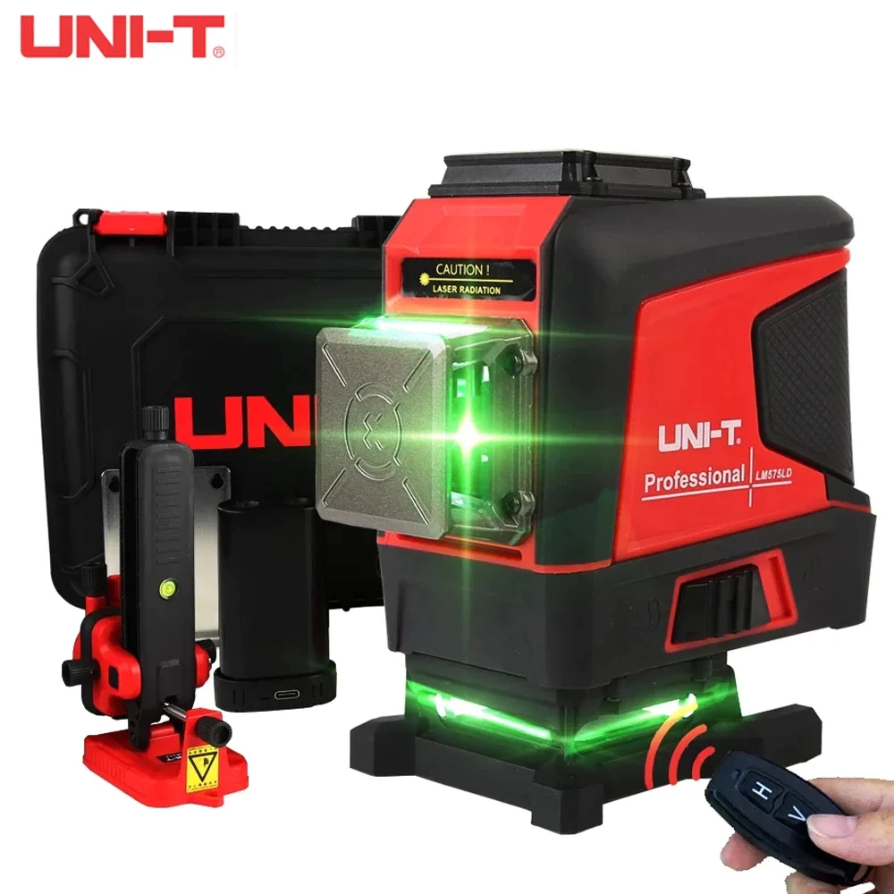 UNI-T LM573LD LM575LD LM576LD เครื่องมือระดับเลเซอร์ 12 16 เส้น 360 Self Leveling Professional สีเขี