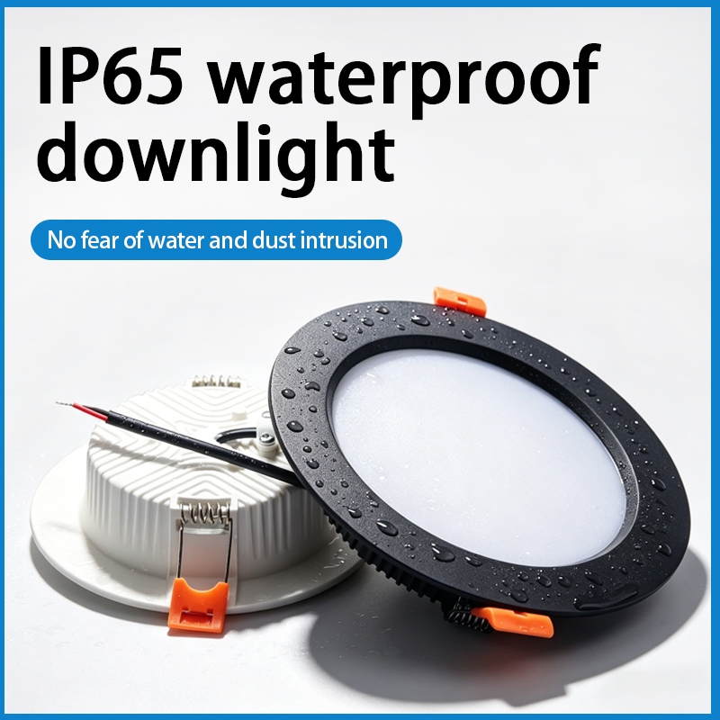 IP65 ห้องครัวกันน้ํากลางแจ้ง 220V LED Downlight 5W 10W 15W ห้องน้ําห้องน้ําชายคาระเบียงโคมไฟเพดานแบบฝังจุด