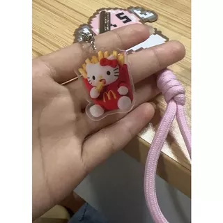 Sanrio Hello Kitty McDonalds Merchandise อะคริลิคพวงกุญแจจี้กระเป๋าเป้สะพายหลัง