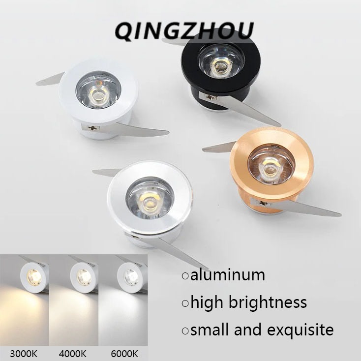ฝังเพดาน LED กระป๋องไฟจุดขนาดเล็ก COB 3W 85-265V รวมไดร์เวอร์สําหรับตู้ตู้โชว์บ้านโรงแรม DC12V