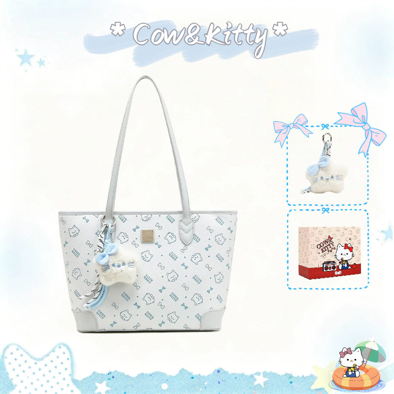 กระเป๋าโทท Cow&Kitty กระเป๋าโทตสีน้ำเงิน ดีไซน์สไตล์คิทเชน สำหรับถือและสะพายข้าง