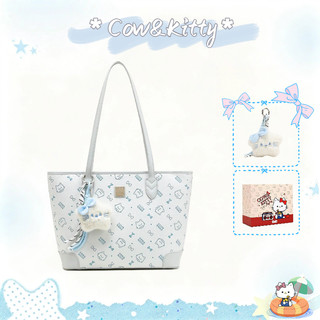 กระเป๋าโทท Cow&Kitty กระเป๋าโทตสีน้ำเงิน ดีไซน์สไตล์คิทเชน สำหรับถือและสะพายข้าง